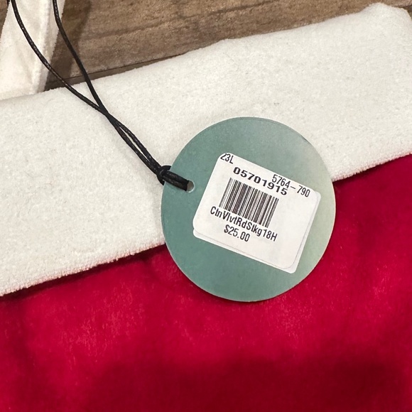 Red Velvet Stocking - Medium NWT/West Elm - Picture 4 of 5